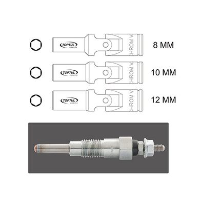Набор для откручивания свечей накала TOPTUL JGAI0301