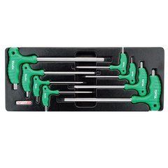 Набор ключей TORX с ручкой L-обр. (в ложементе, тип В) TOPTUL GAAT0804