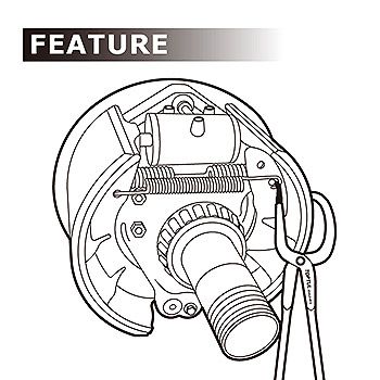 Кліщі для встановлення стяжних пружин барабанних гальм L520мм TOPTUL JDAL0452