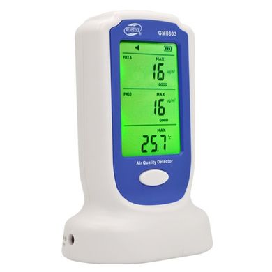 Аналізатор повітря (PM2,5; PM10, 0-50 ° C) BENETECH GM8803