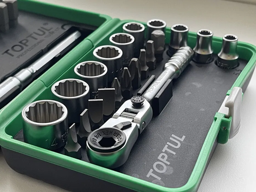 Набір інструменту 1/4" 45од. (12-гр.) TOPTUL GADW4502
