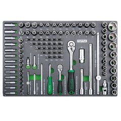 Набор инструмента 1/4", 1/2" 111ед (в ложементе, тип D) TOPTUL GEDB117