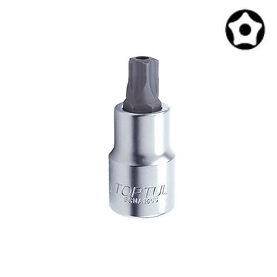 Головка із насадкою 5-гранної TORX T20 37mm 1/4" з отвором (для паливної апаратури) TOPTUL BCNA0820