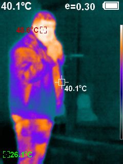 Тепловизор, инфракрасная камера -20°С до 450°С, матрица 160х120, чувствительность 0,07°C, WINTACT WT3160