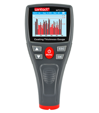 Толщиномер лакокрасочных покрытий HD-дисплей Fe/nFe, 0-1500мкм WINTACT WT2110