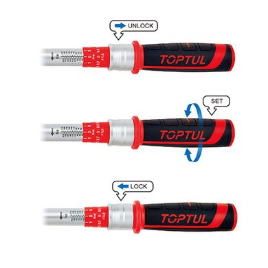 Ключ динамометричний 1/4"x295mm(L) 5-25Nm TOPTUL ANBV0803