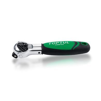 Трещотка 1/2" с шарниром (360&deg;) 72 з. укороченная 1/4"х1/2" TOPTUL CJMM1616
