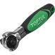Трещотка 1/2" с шарниром (360&deg;) 72 з. укороченная 1/4"х1/2" TOPTUL CJMM1616