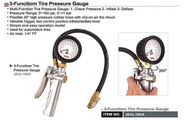 Пістолет підкачування коліс професійний JEAL160A TOPTUL