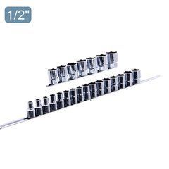 Набор головок 12-гр. 1/2" 23ед. 8~28,30,32мм (на планке) TOPTUL GAAQ1604U-12