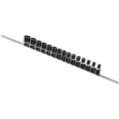 Набор головок 12-гр. 1/4" 12ед. 4~13мм (на планке) TOPTUL GAAQ0801U-12